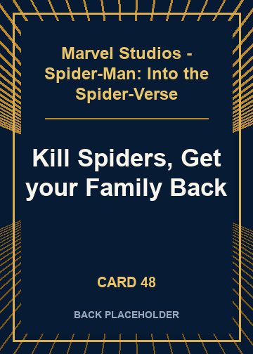 Kill Spiders, Get your Family Back back card image