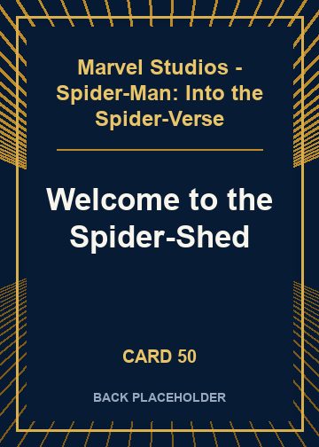 Welcome to the Spider-Shed back card image