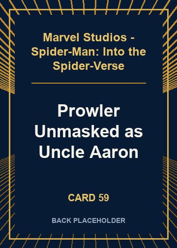 Prowler Unmasked as Uncle Aaron back card image