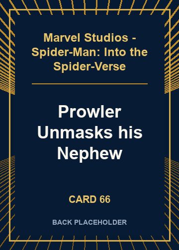 Prowler Unmasks his Nephew back card image