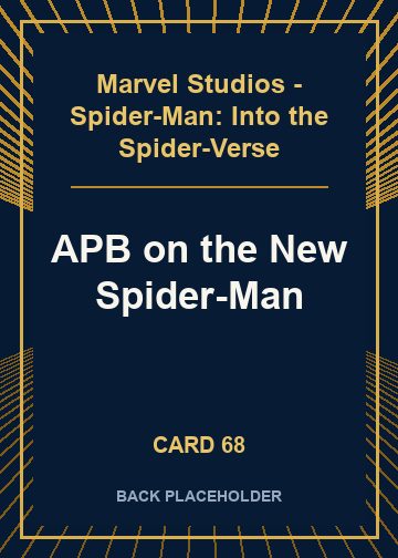 APB on the New Spider-Man back card image