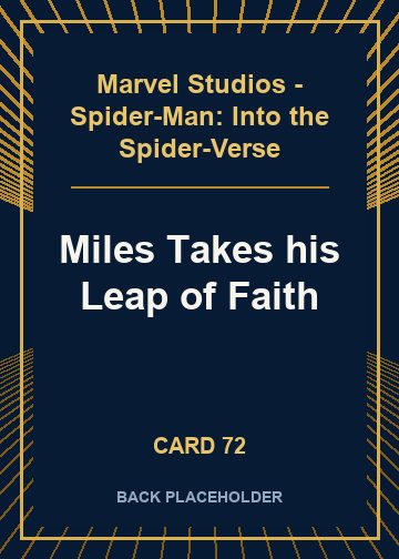 Miles Takes his Leap of Faith back card image