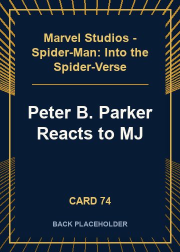 Peter B. Parker Reacts to MJ back card image