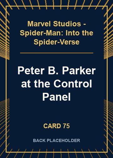 Peter B. Parker at the Control Panel back card image