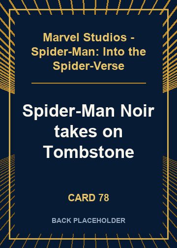 Spider-Man Noir takes on Tombstone back card image