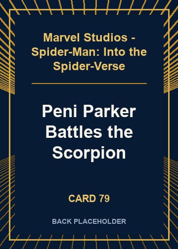 Peni Parker Battles the Scorpion back card image
