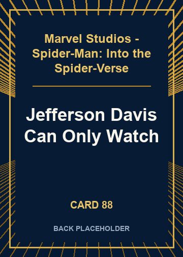 Jefferson Davis Can Only Watch back card image