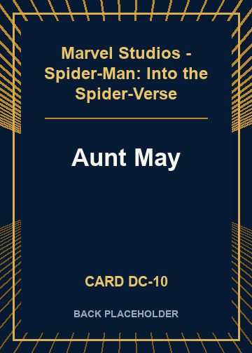 Aunt May back card image