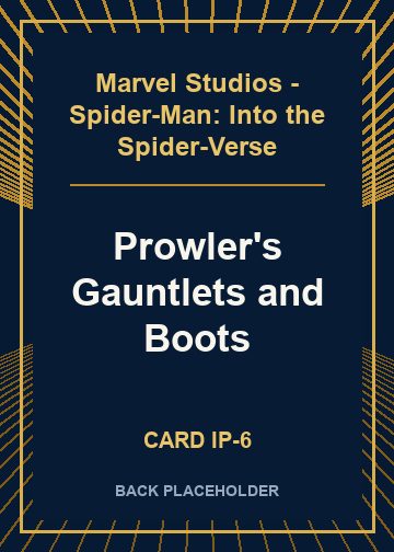 Prowler's Gauntlets and Boots back card image