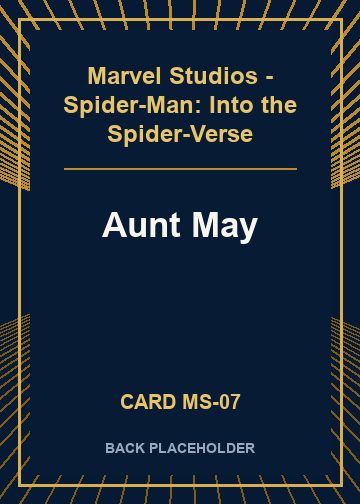 Aunt May back card image