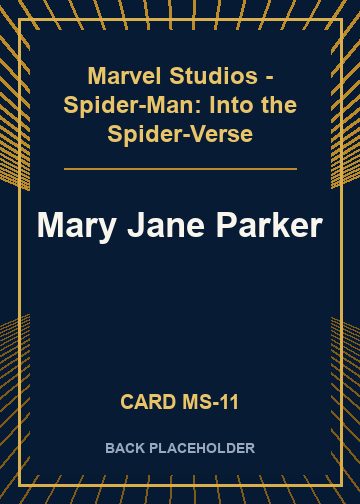 Mary Jane Parker back card image