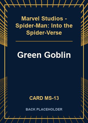Green Goblin back card image