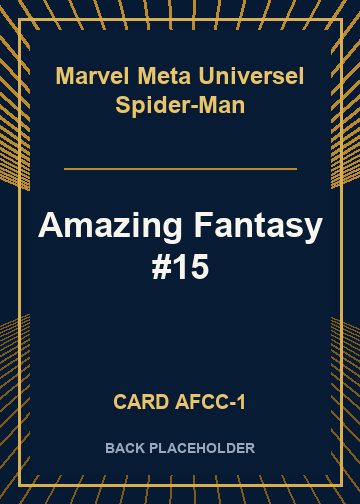 Amazing Fantasy #15 back card image