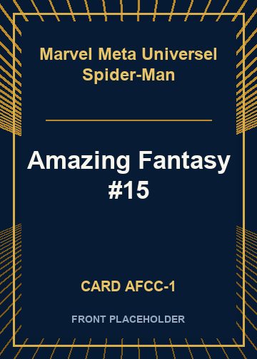Amazing Fantasy #15 front card image