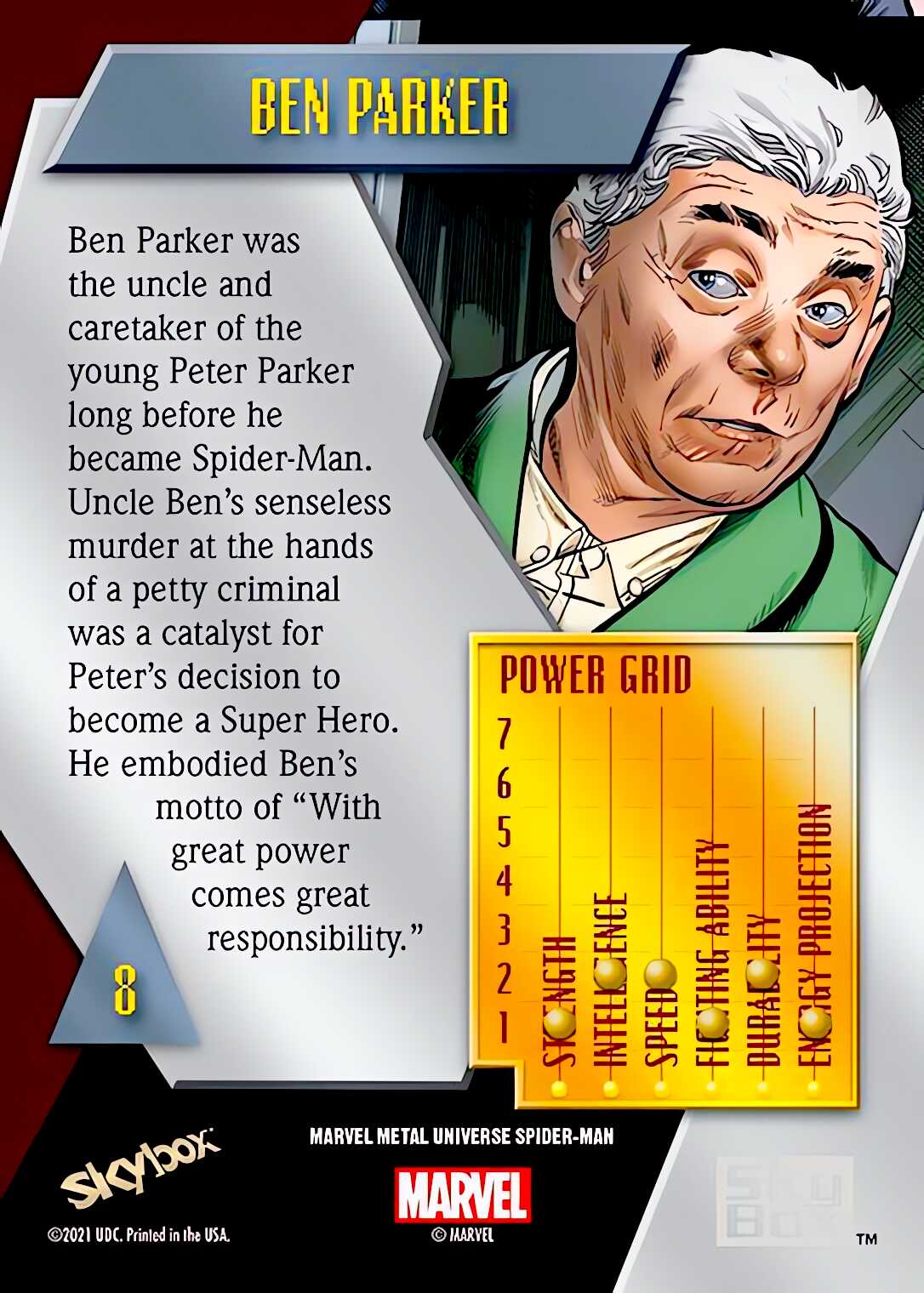 Ben Parker back artwork