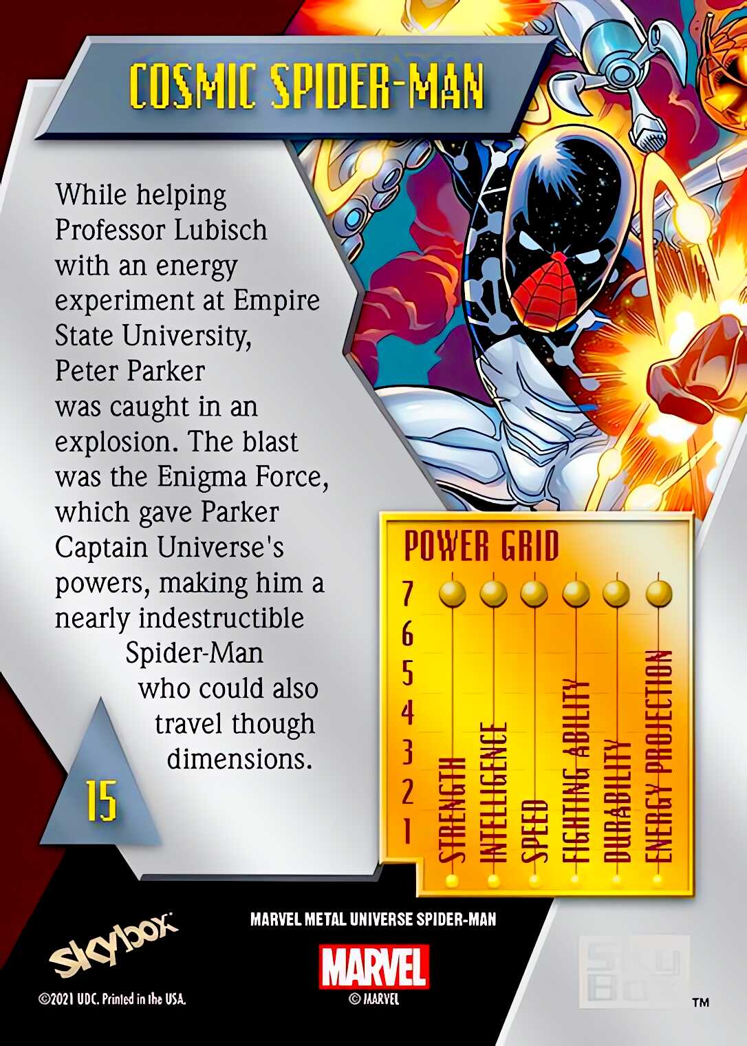 Cosmic Spider-Man back artwork