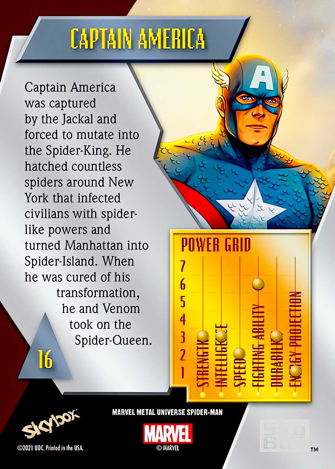 Captain America back artwork