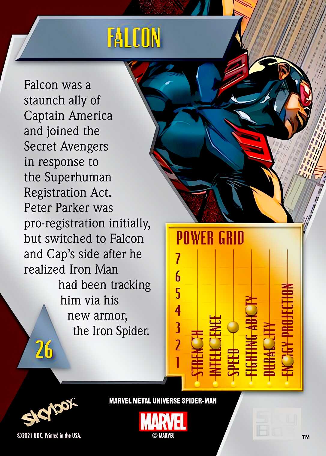 Falcon back artwork