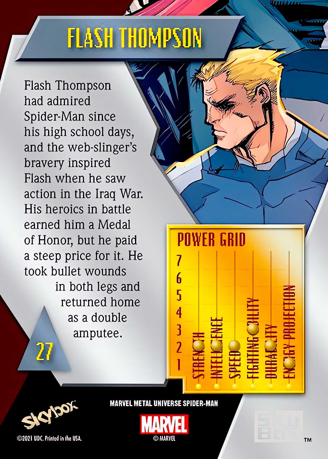 Flash Thompson back artwork