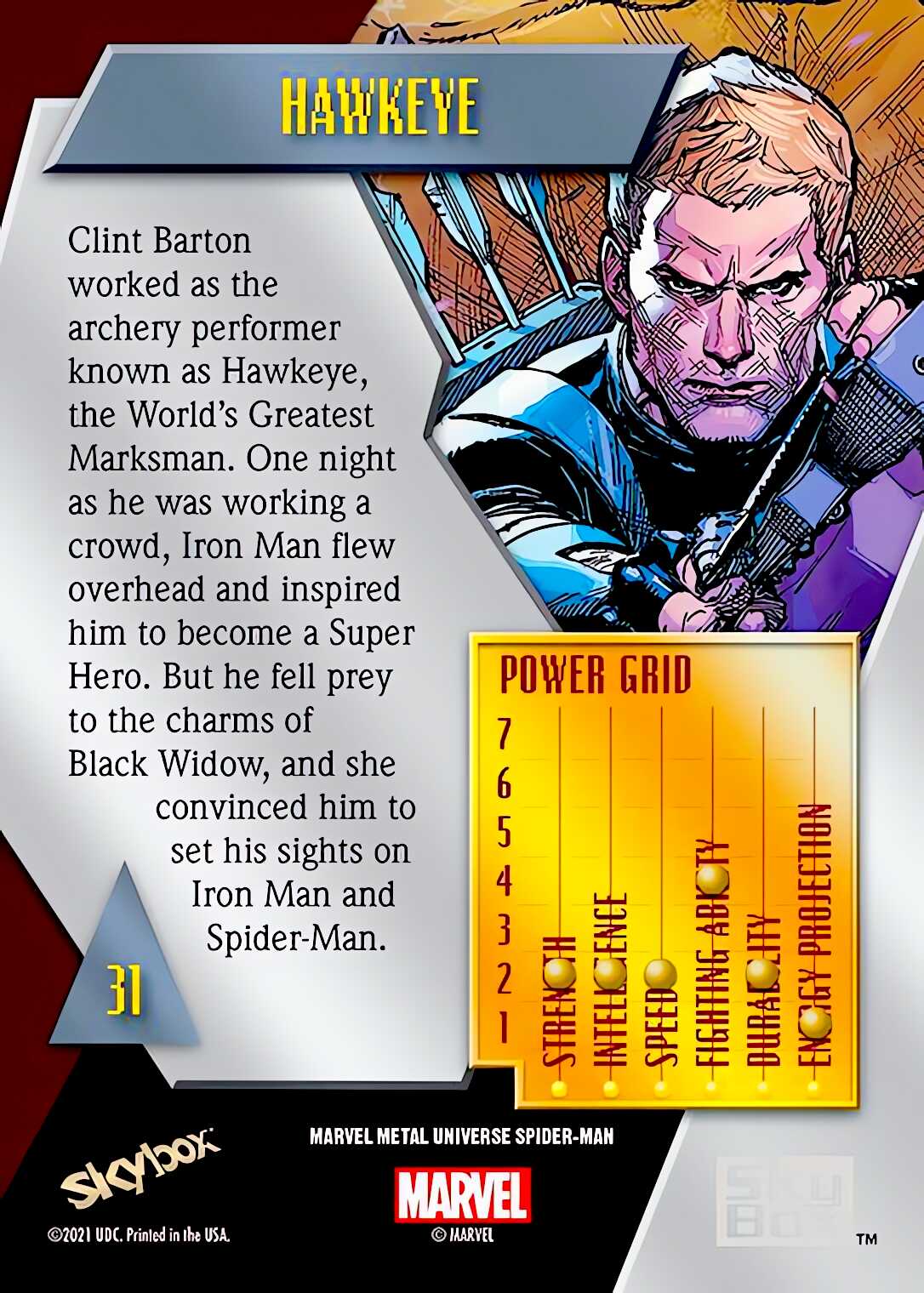 Hawkeye back artwork