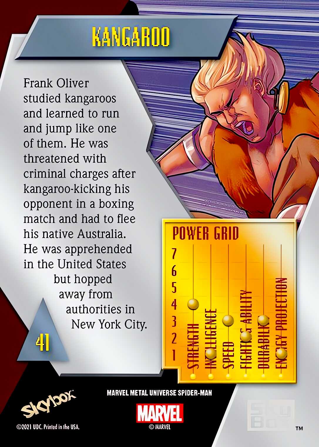 Kangaroo back card image
