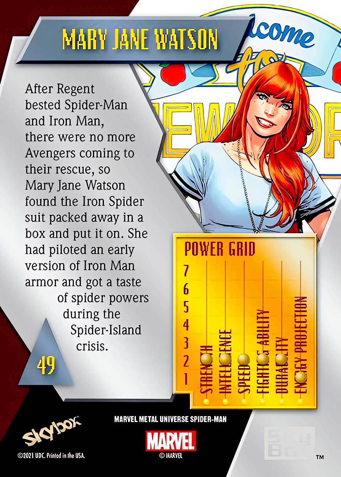 Mary Jane Watson back card image