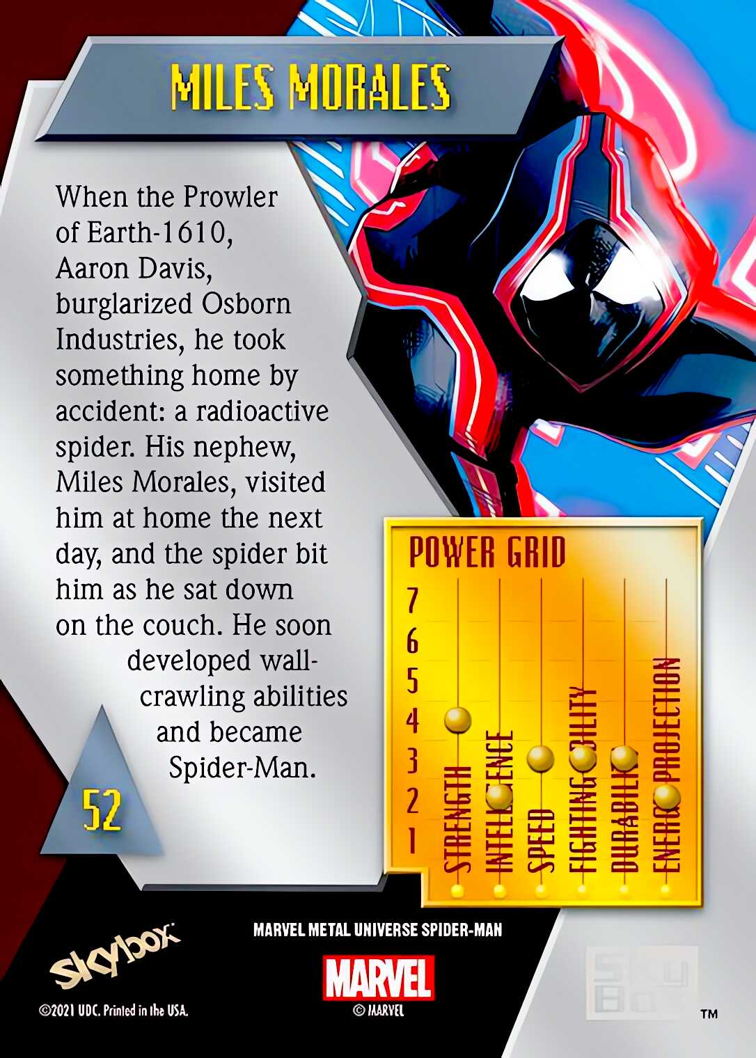Miles Morales back card image