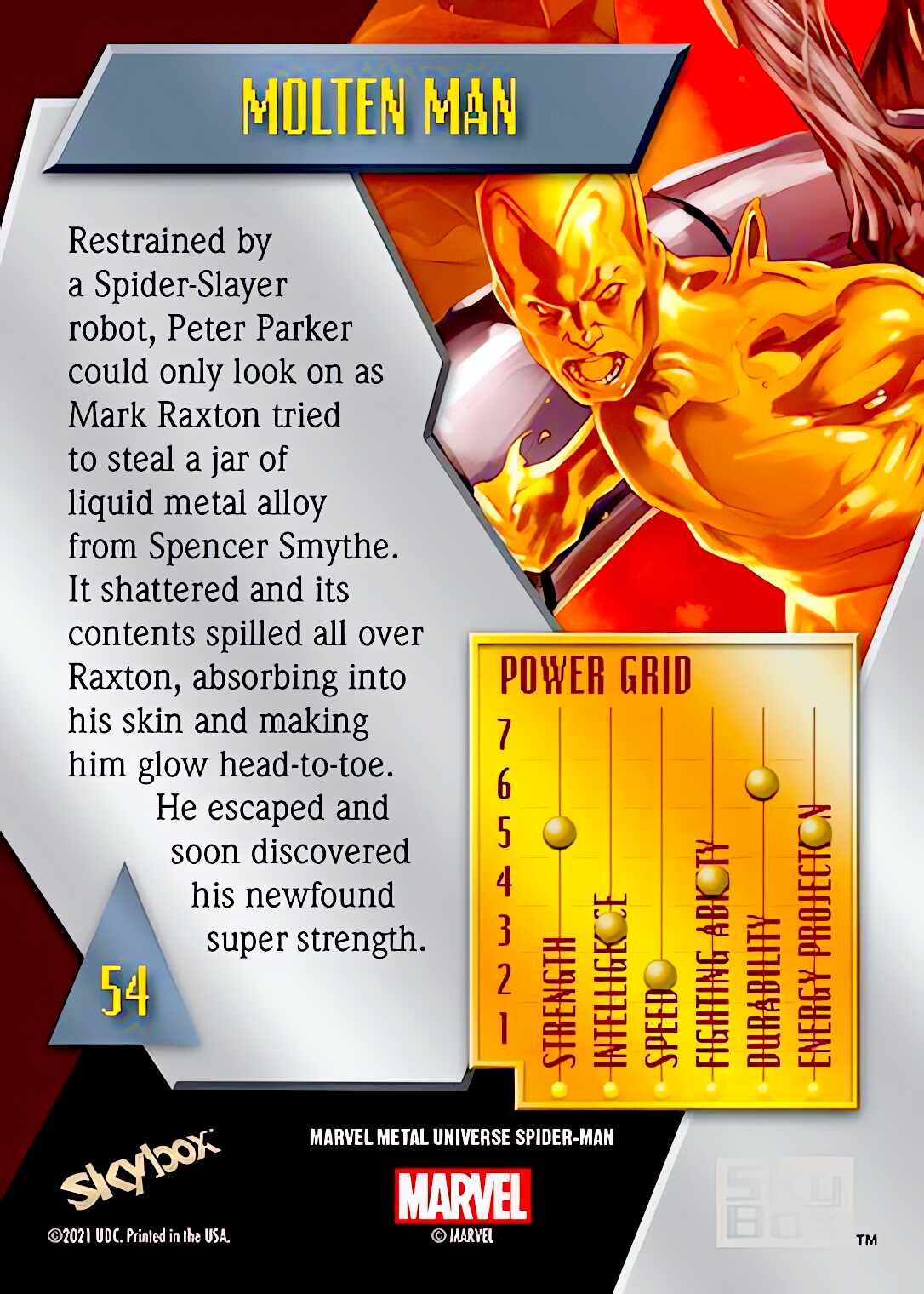 Molten Man back card image