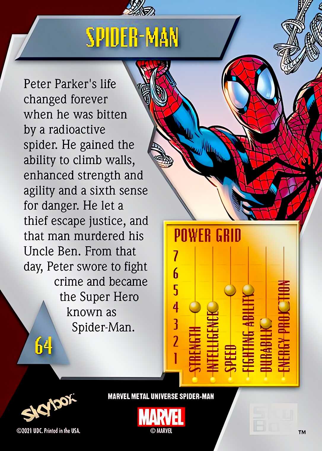 Spider-Man back card image