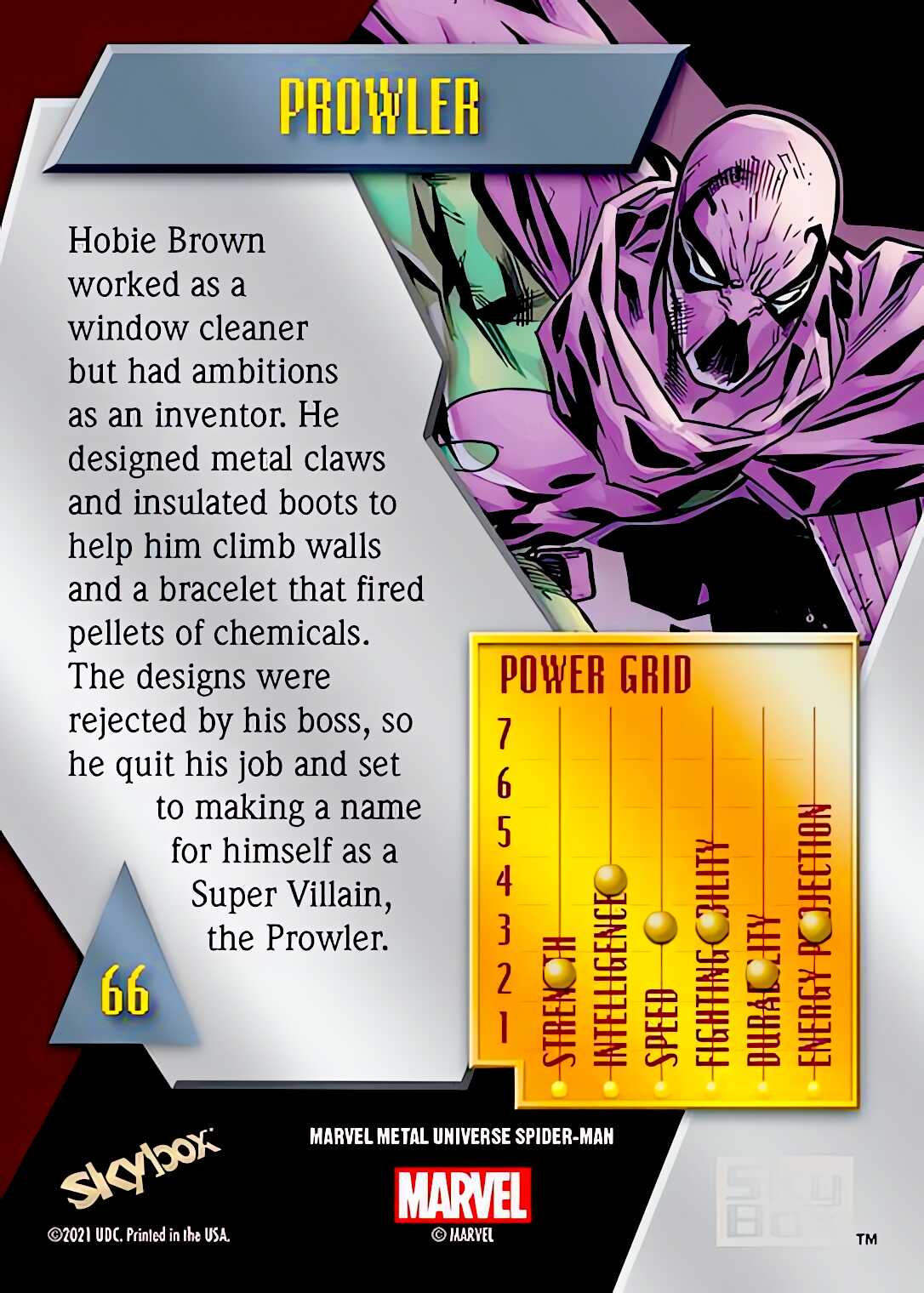 Prowler back card image