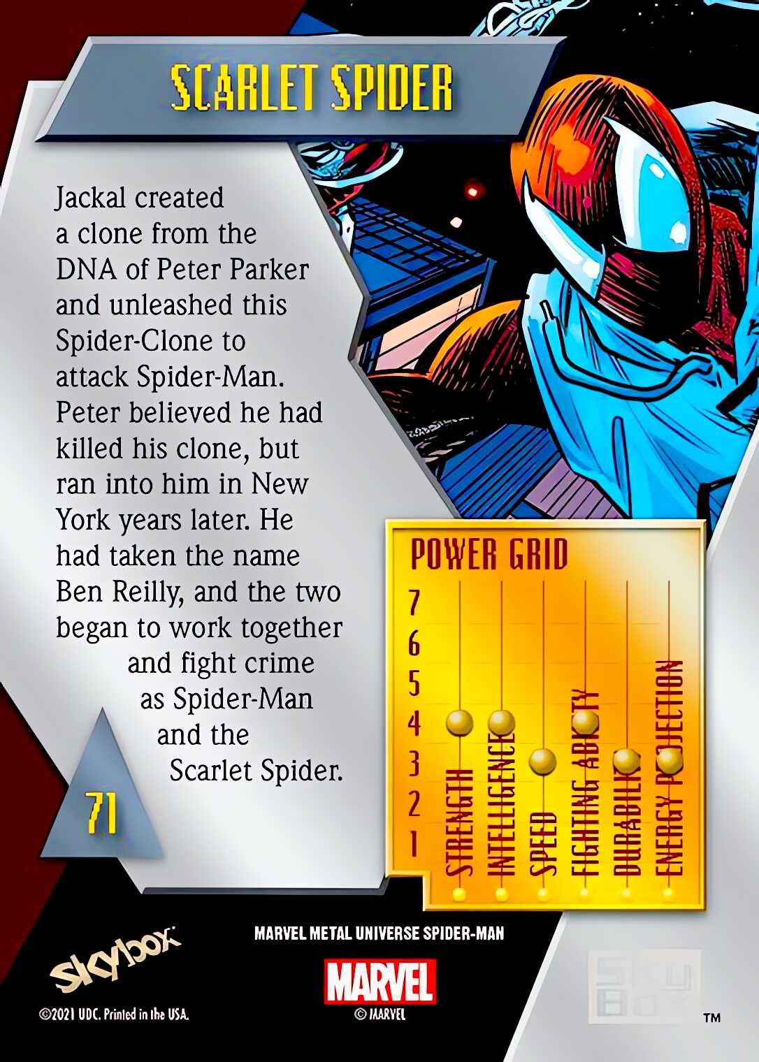 Scarlet Spider back card image