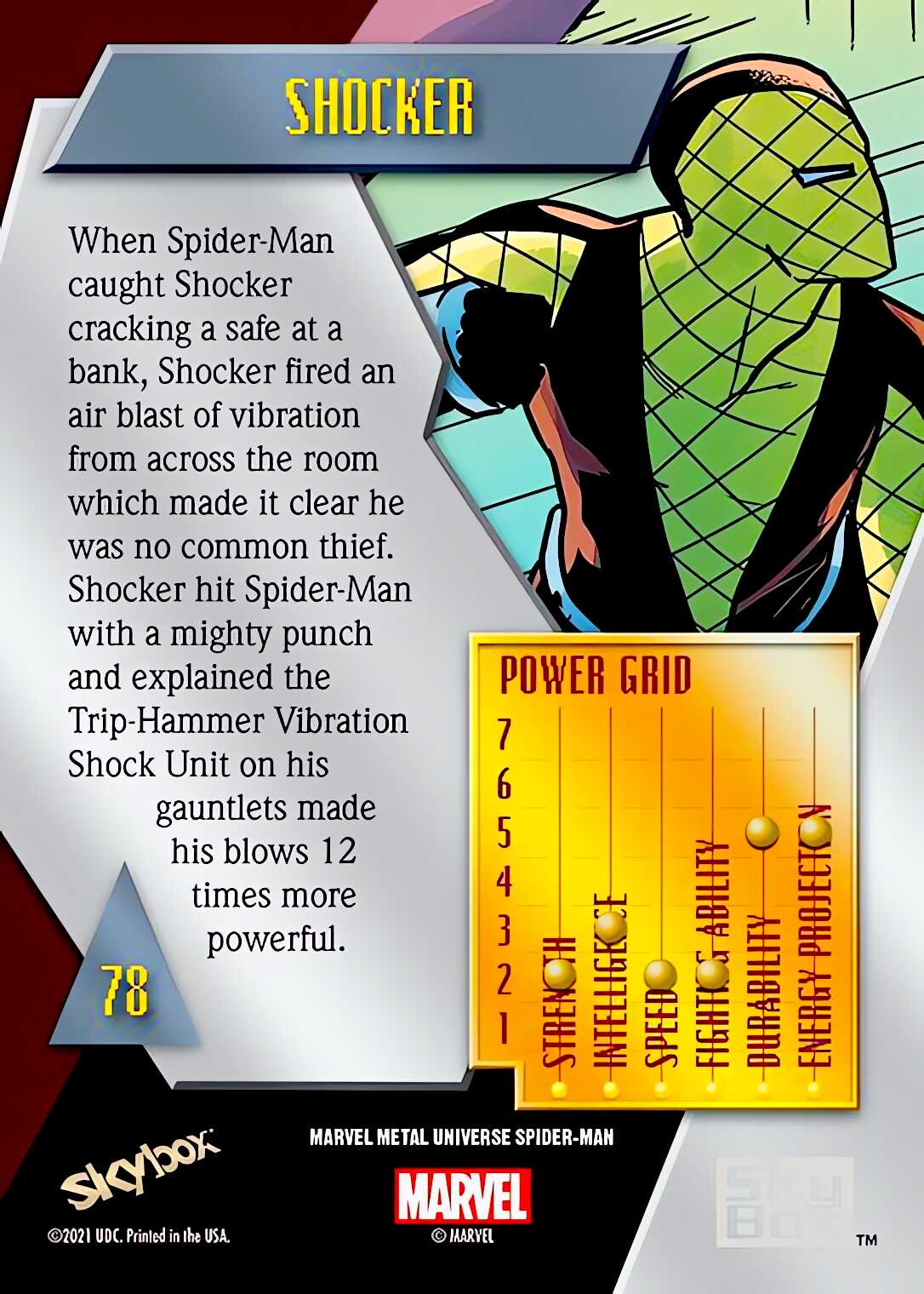 Shocker back card image