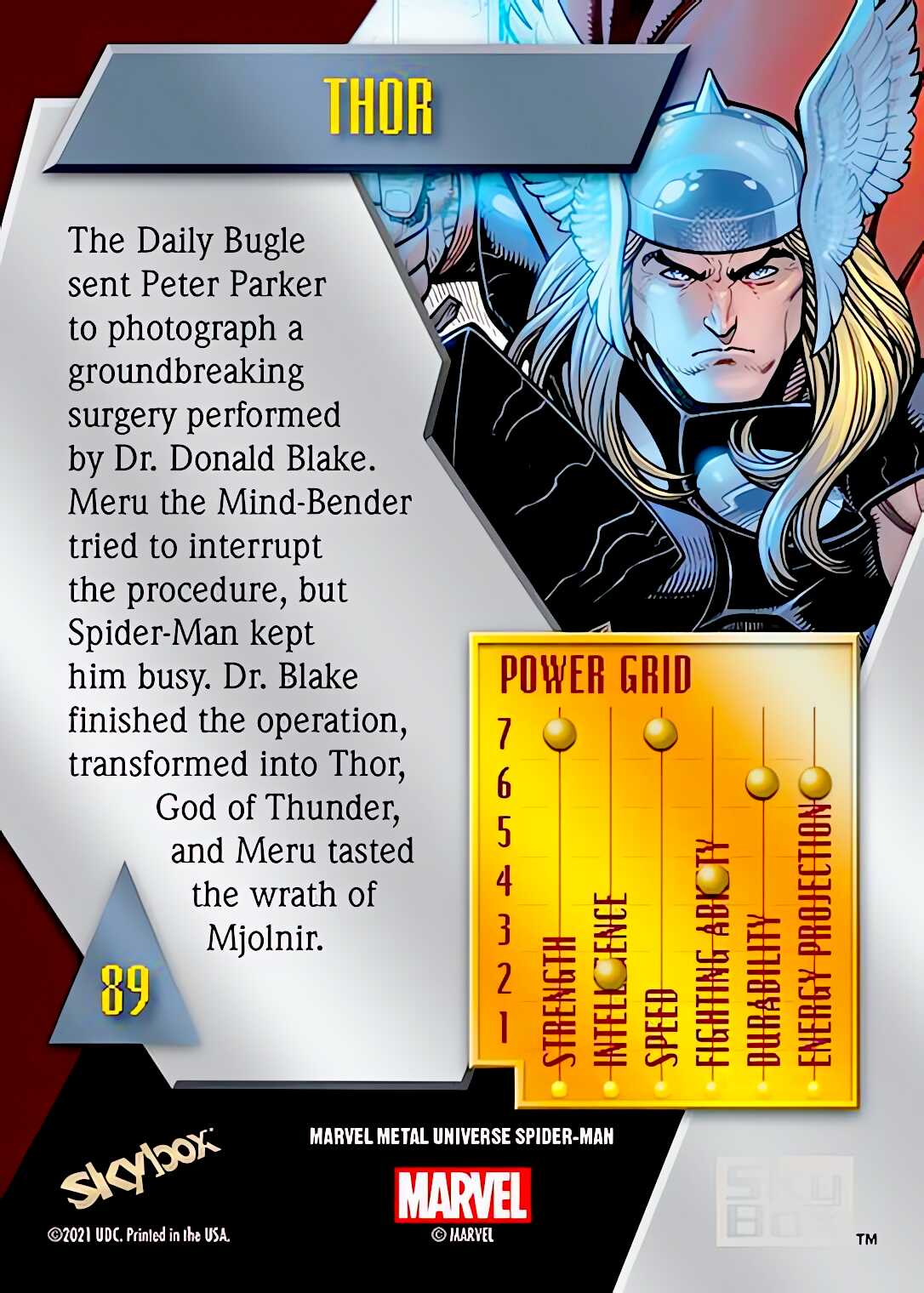 Thor back card image
