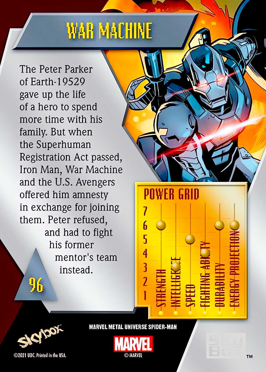 War Machine back card image