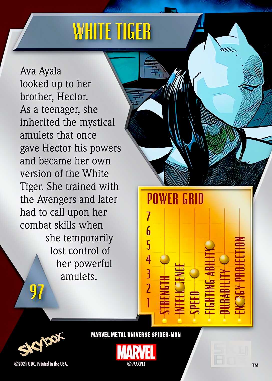 White Tiger back card image