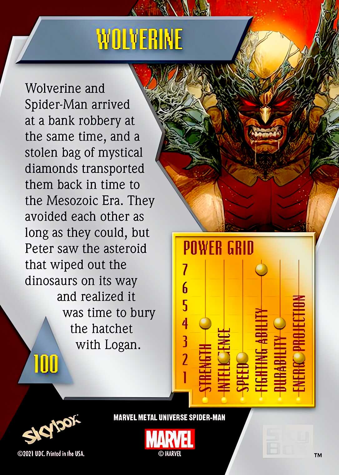 Wolverine back card image