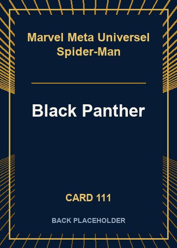 Black Panther back card image