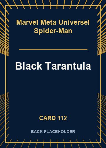 Black Tarantula back card image