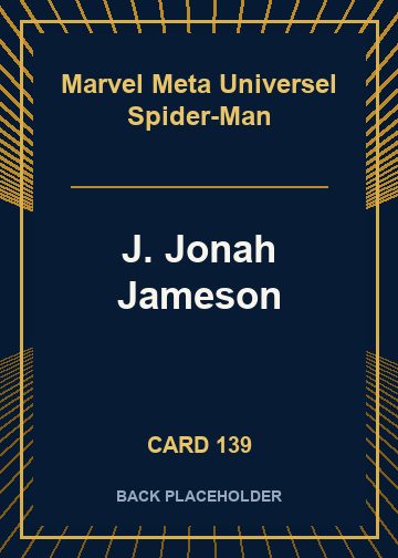 J. Jonah Jameson back card image