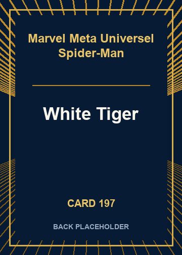 White Tiger back card image