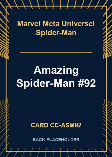 Amazing Spider-Man #92 back card image