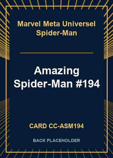 Amazing Spider-Man #194 back card image