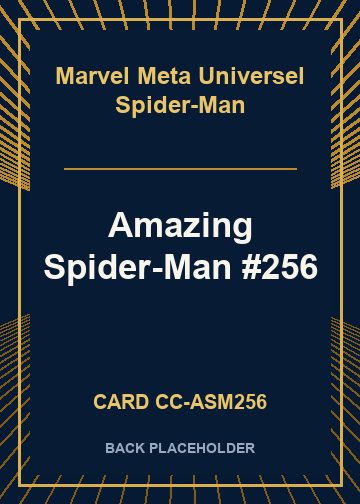 Amazing Spider-Man #256 back card image