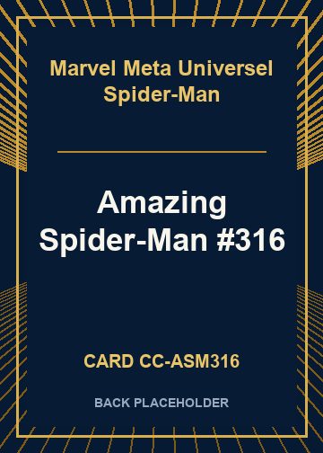 Amazing Spider-Man #316 back card image
