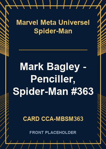 Mark Bagley - Penciller, Spider-Man #363 front card image