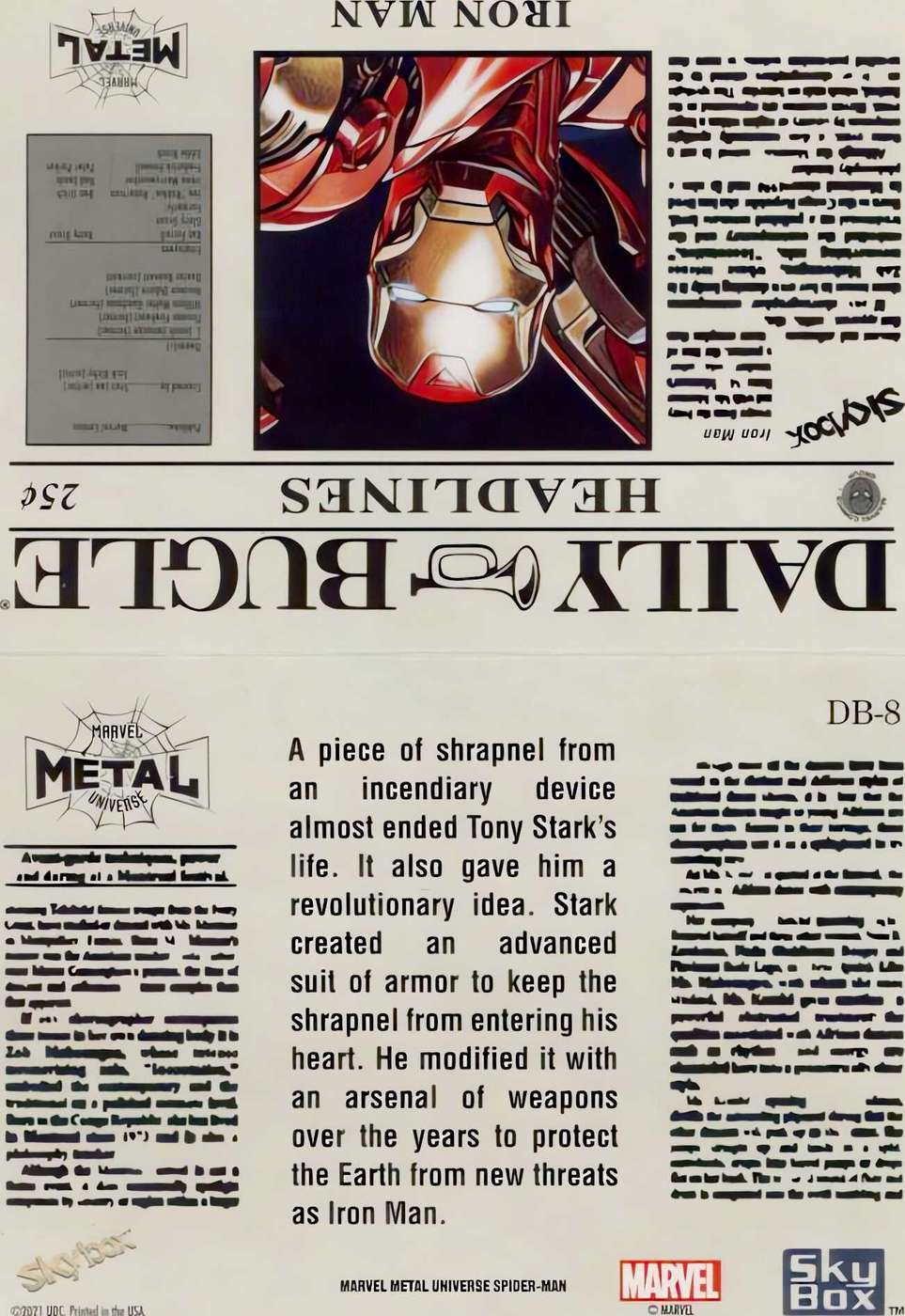 Iron Man back card image