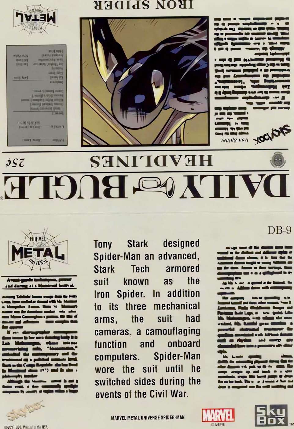Iron Spider back card image