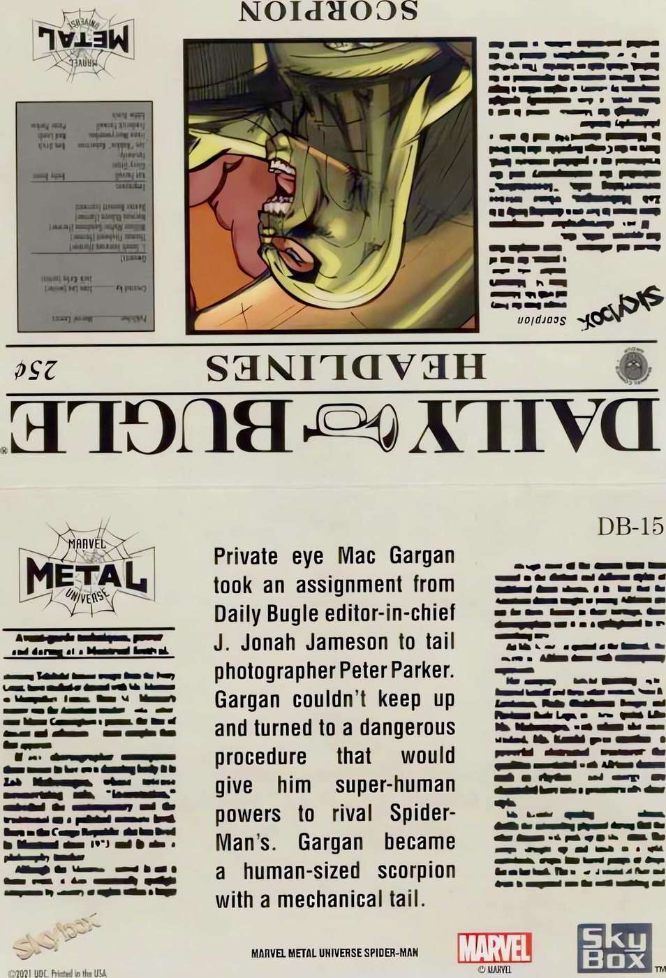 Scorpion back card image