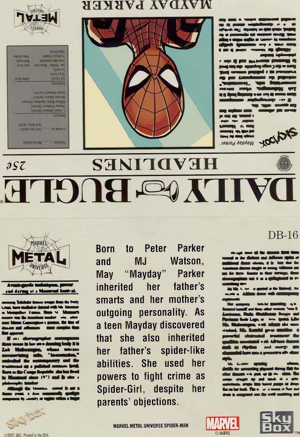 Mayday Parker back card image