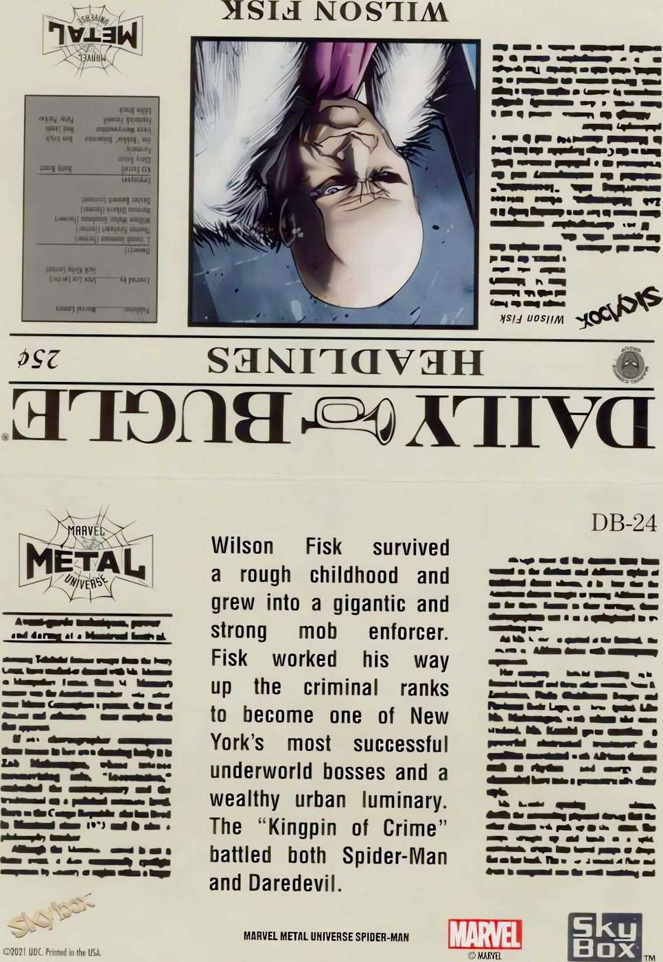 Wilson Fisk back card image